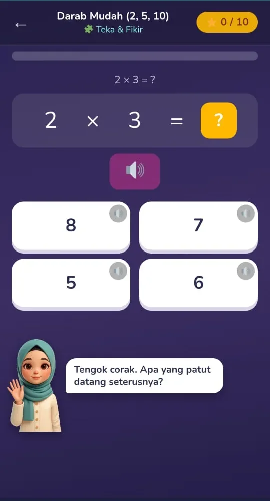 Kuiz matematik darab dalam Starly Kids